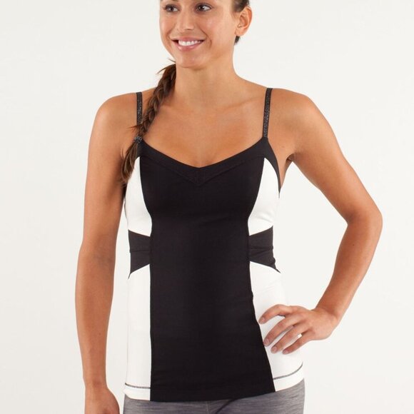 Lululemon Elongate Tank Black / Polar Cream / Black - Picture 1 of 13